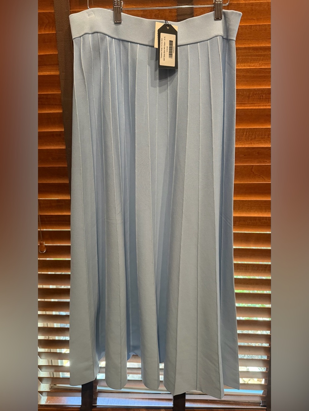 Light Blue Pleated Circle Skirt